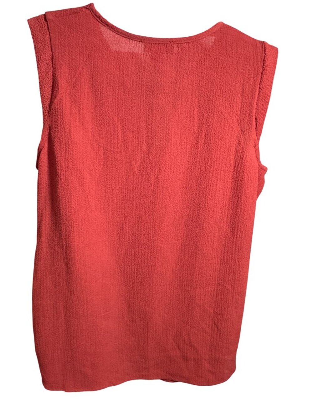 NWT Vince Camuto Chili Red Textured Pleated Sleeveless Top S MSRP $69 - Picture 6 of 7